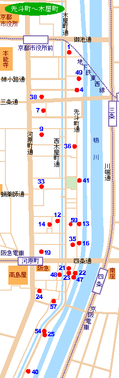 京都市中心部地図